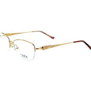 Tura R906 Womens Semi Rimless Eyeglass Frame RGD Rose Gold 52-17